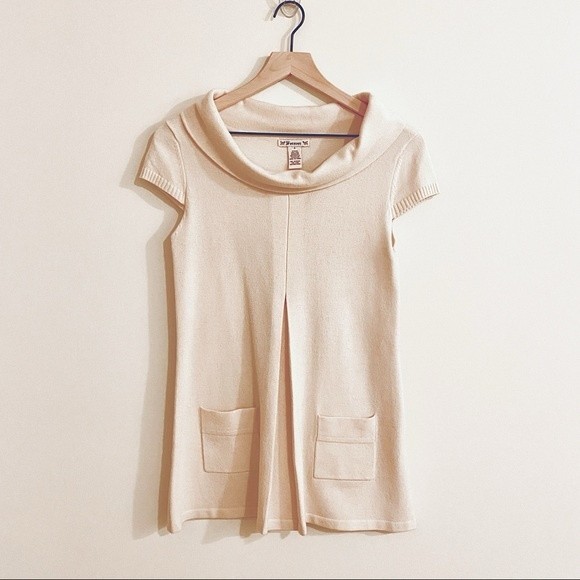 Forever 21 Sweaters - FOREVER 21 Small Cowl Neck Tunic Sweater Cream